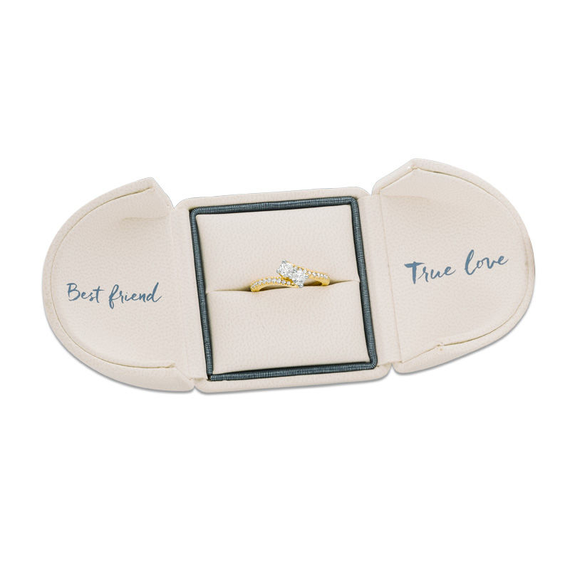 Ever Us™ CT. T.W. Two-Stone Diamond Bypass Ring 14K Gold