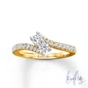 Thumbnail Image 0 of Ever Us™ 1.00 CT. T.W. Two-Stone Diamond Bypass Ring in 14K Gold