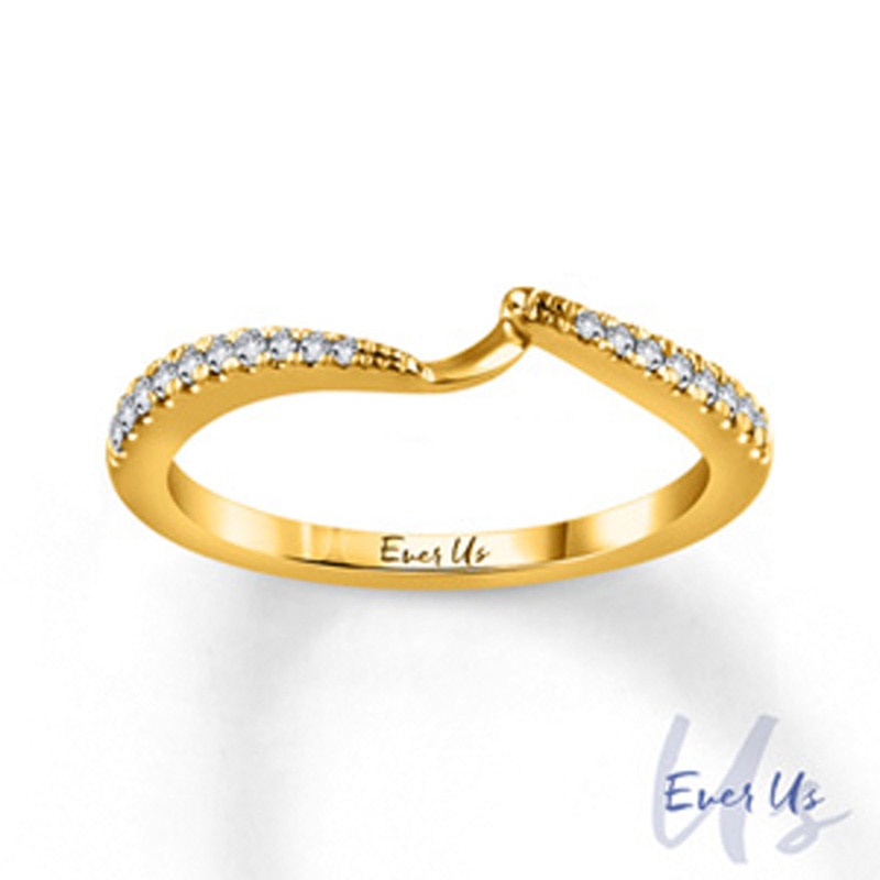 Ever Us™ 0.12 CT. T.W. Diamond Contour Band in 14K Gold