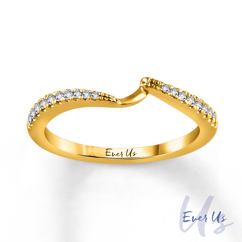 Ever Us™ 0.20 CT. T.W. Diamond Contour Band in 14K Gold