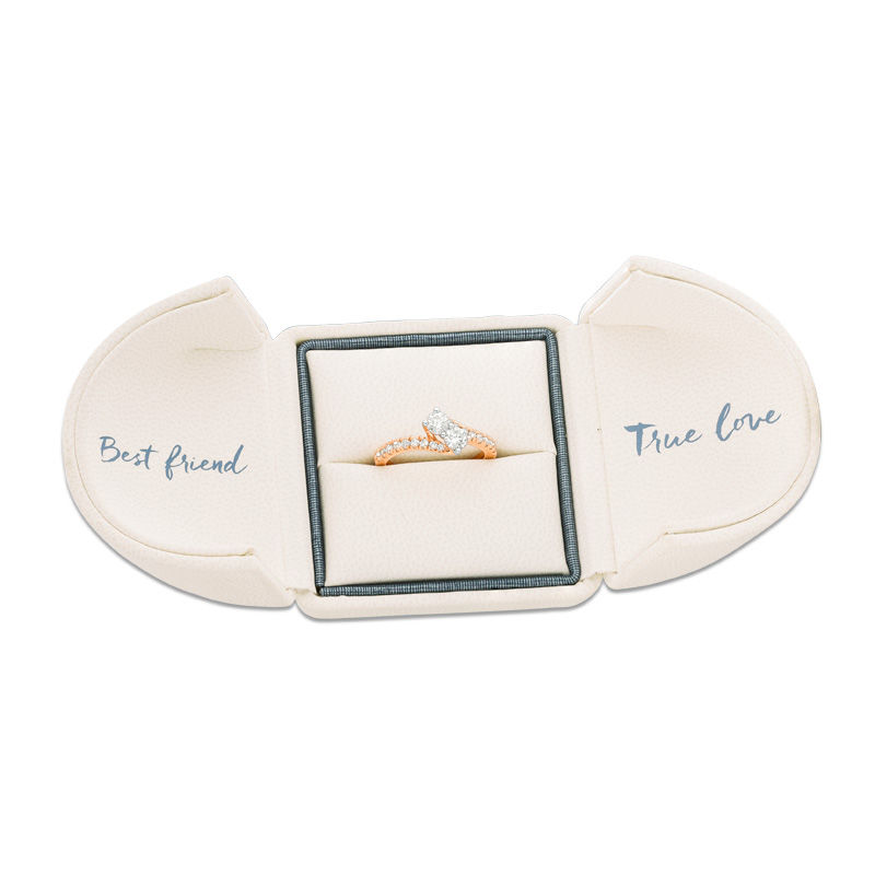Ever Us™ 1.00 CT. T.W. Two-Stone Diamond Bypass Ring in 14K Rose Gold