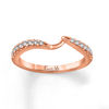 Thumbnail Image 1 of Ever Us™ 0.12 CT. T.W. Diamond Contour Band in 14K Rose Gold