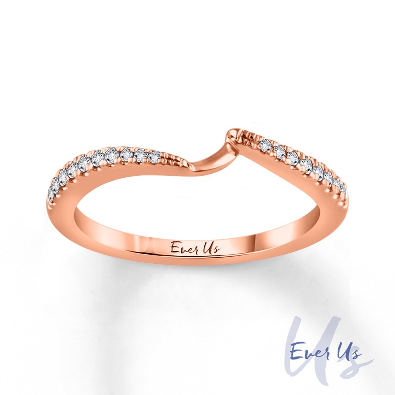 Ever Us™ 0.20 CT. T.W. Diamond Contour Band in 14K Rose Gold