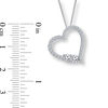 Thumbnail Image 2 of Ever Us™ 0.50 CT. T.W. Two-Stone Diamond Tilted Heart Necklace in 14K White Gold - 19"