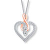 Thumbnail Image 0 of Ever Us™ 0.50 CT. T.W. Diamond Heart with Infinity Pendant in 14K Two-Tone Gold - 19"