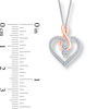Thumbnail Image 2 of Ever Us™ 0.50 CT. T.W. Diamond Heart with Infinity Pendant in 14K Two-Tone Gold - 19"
