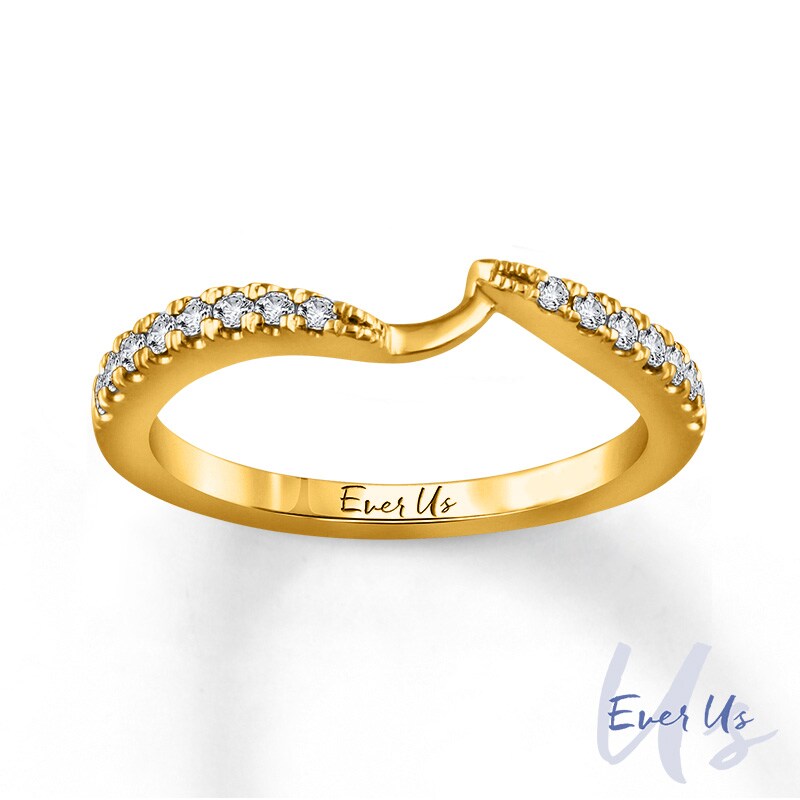 Main Image 1 of Ever Us™ 0.12 CT. T.W. Diamond Contour Band in 14K Gold