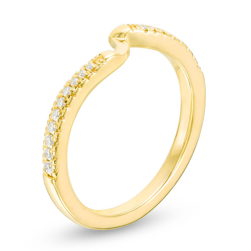 Main Image 2 of Ever Us™ 0.12 CT. T.W. Diamond Contour Band in 14K Gold