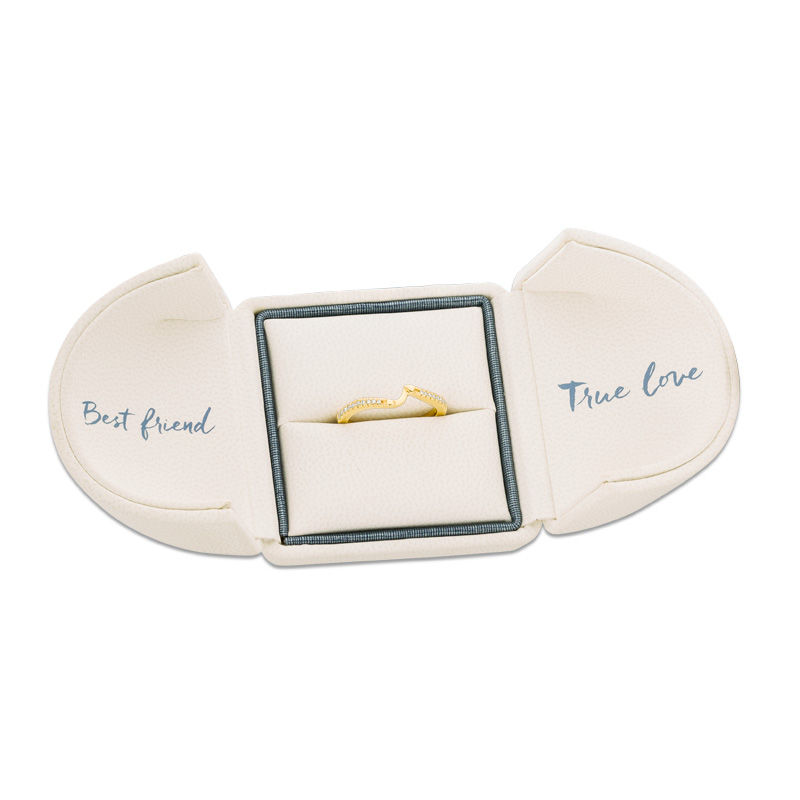 Main Image 3 of Ever Us™ 0.12 CT. T.W. Diamond Contour Band in 14K Gold