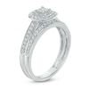 Thumbnail Image 2 of 0.23 CT. T.W. Multi-Diamond Cushion Frame Bridal Set in 10K White Gold