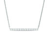 Thumbnail Image 1 of 0.25 CT. T.W. Diamond Bar Necklace in 10K White Gold - 16"