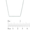 Thumbnail Image 2 of 0.25 CT. T.W. Diamond Bar Necklace in 10K White Gold - 16"