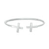 Thumbnail Image 1 of Open Cross Flex Bangle in Sterling Silver