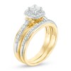 Thumbnail Image 2 of 0.77 CT. T.W. Princess-Cut Diamond Frame Bridal Set in 10K Gold