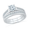 Thumbnail Image 1 of 1.28 CT. T.W. Diamond Bridal Set in 10K White Gold