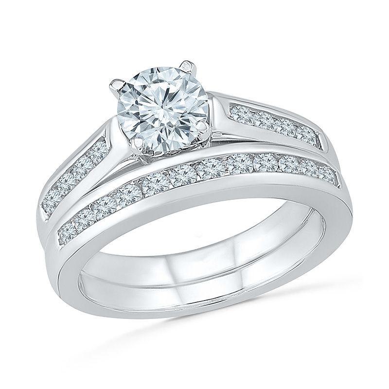 1.28 CT. T.W. Diamond Bridal Set in 10K White Gold