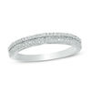 Thumbnail Image 1 of 0.09 CT. T.W. Diamond Two Row Anniversary Band in Sterling Silver