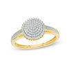 Thumbnail Image 1 of 0.25 CT. T. W. Diamond Tiered Sunburst Ring in 10K Gold