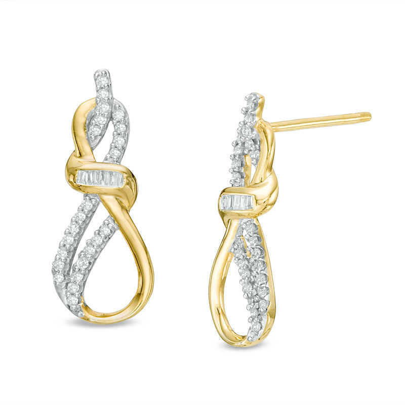 Infinity yellow gold earrings - Monte Cristo