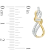 Thumbnail Image 1 of 0.15 CT. T. W. Diamond Infinity Earrings in 10K Gold