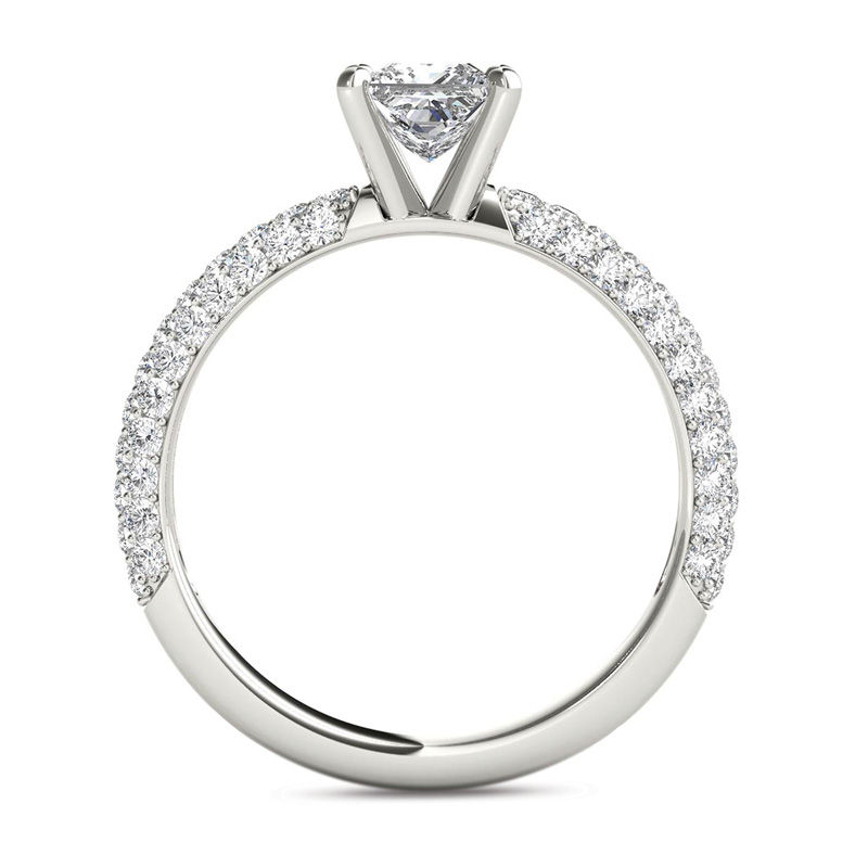 1.10 CT. T.W. Princess-Cut Diamond Engagement Ring 14K White Gold