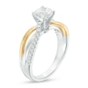 Thumbnail Image 1 of 0.95 CT. T.W. Certified Canadian Diamond Split Shank Engagement Ring in 14K Two-Tone Gold (I/I2)