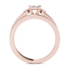 Thumbnail Image 2 of 1.00 CT. T.W. Quad Princess-Cut Multi-Diamond Bridal Set in 14K Rose Gold