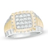 Thumbnail Image 0 of Men's 0.50 CT. T.W. Composite Diamond Square Frame Ring in 10K Two-Tone Gold