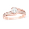 Thumbnail Image 0 of 0.65 CT. T.W. Diamond Two Row Swirl Engagement Ring in 14K Rose Gold