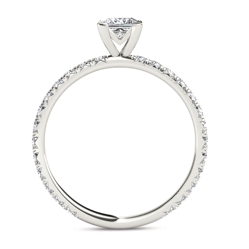 Main Image 3 of 1.00 CT. T.W. Princess-Cut Diamond Engagement Ring in 14K White Gold