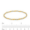 Thumbnail Image 2 of Textured Braid Slip-On Bangle in 10K Two-Tone Gold