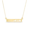 Thumbnail Image 0 of "Mom" Sideways Bar Necklace in 10K Gold - 17"