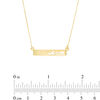 Thumbnail Image 1 of "Mom" Sideways Bar Necklace in 10K Gold - 17"