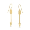Thumbnail Image 1 of Linear Arrow Drop Earrings in 10K Gold