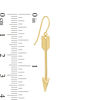 Thumbnail Image 2 of Linear Arrow Drop Earrings in 10K Gold