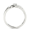 Thumbnail Image 3 of 0.14 CT. T.W. Diamond Crossover Bypass Promise Ring in 14K White Gold