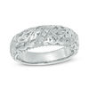 Thumbnail Image 1 of 0.20 CT. T.W. Diamond Vintage-Style Slant Filigree Anniversary Band in 10K White Gold