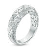 Thumbnail Image 2 of 0.20 CT. T.W. Diamond Vintage-Style Slant Filigree Anniversary Band in 10K White Gold
