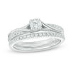 Thumbnail Image 1 of 0.45 CT. T.W. Diamond Bypass Bridal Set in 10K White Gold