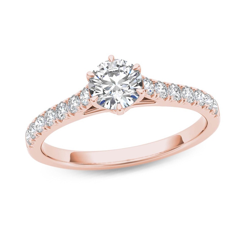 Main Image 1 of 0.75 CT. T.W. Diamond Engagement Ring in 14K Rose Gold