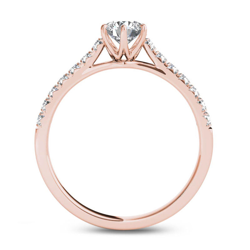 Main Image 3 of 0.75 CT. T.W. Diamond Engagement Ring in 14K Rose Gold