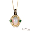 Thumbnail Image 0 of Le Vian® Neapolitan Opal™ and 0.13 CT. T.W. Diamond Vintage-Style Pendant in 14K Honey Gold™