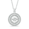 Thumbnail Image 0 of Unstoppable Love™ 0.15 CT. T.W. Composite Diamond Open Circle Pendant in Sterling Silver