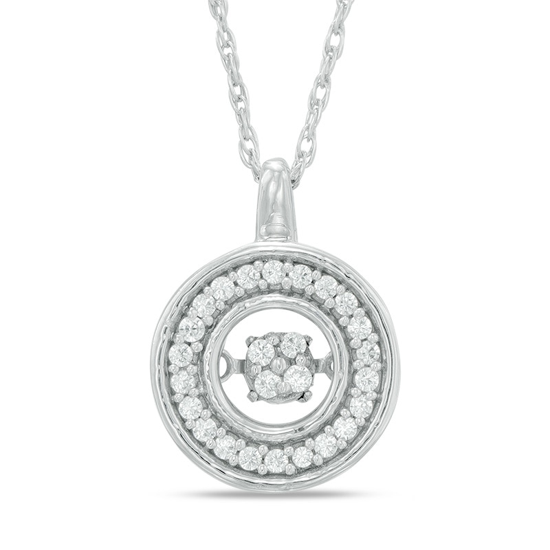 Unstoppable Love™ 0.15 CT. T.W. Composite Diamond Open Circle Pendant in Sterling Silver|Peoples Jewellers