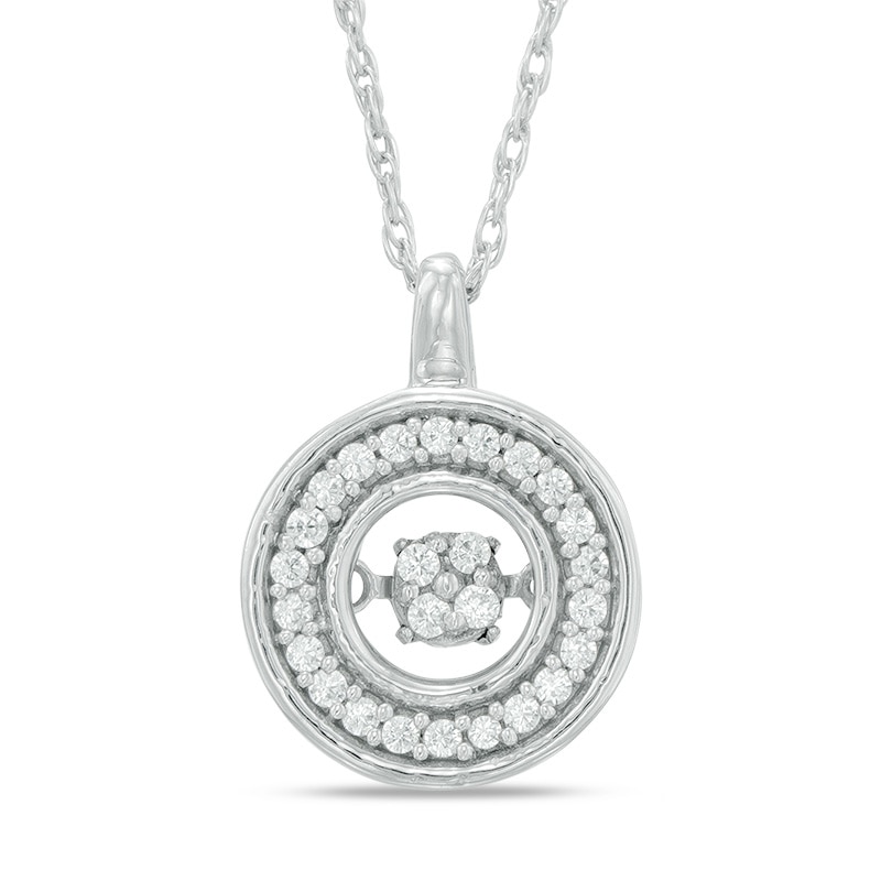 Unstoppable Love™ 0.15 CT. T.W. Composite Diamond Open Circle Pendant in Sterling Silver