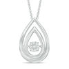 Thumbnail Image 0 of Unstoppable Love™ Composite Diamond Accent Teardrop Pendant in Sterling Silver
