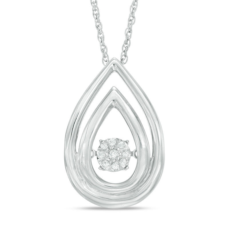 Unstoppable Love™ Composite Diamond Accent Teardrop Pendant in Sterling Silver