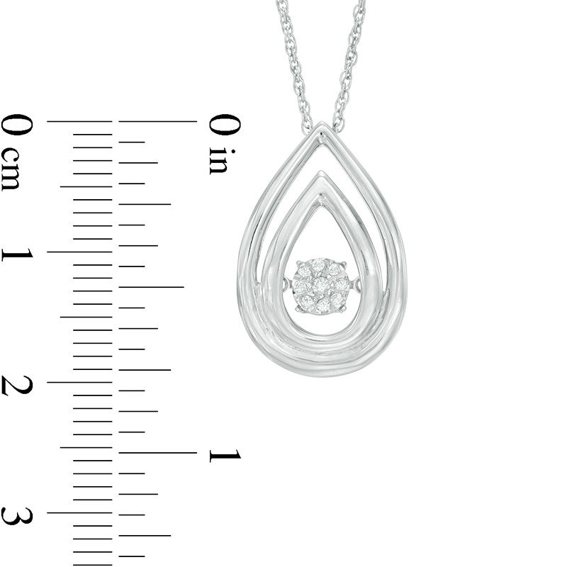 Unstoppable Love™ Composite Diamond Accent Teardrop Pendant in Sterling Silver