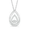 Unstoppable Love™ 0.15 CT. T.W. Composite Diamond Teardrop Pendant in Sterling Silver