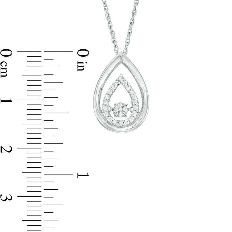 Unstoppable Love™ 0.15 CT. T.W. Composite Diamond Teardrop Pendant in Sterling Silver